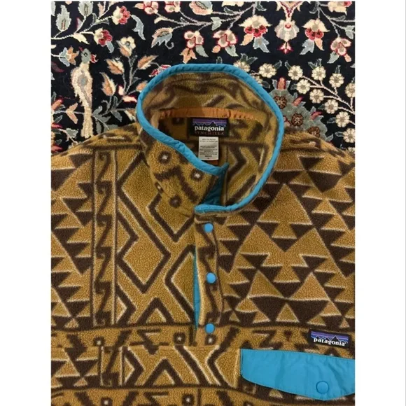 Vintage 2000’s Patagonia Synchilla Snap-T - Abstract Yellow Design - Picture 3 of 9